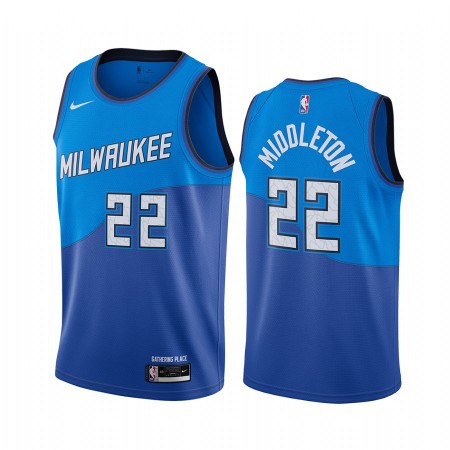 Maglia NBA Milwaukee Bucks Khris Middleton 22 2020-21 City Edition Swingman - Uomo